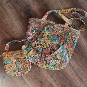 Vera Bradley Multicolor Floral & Paisley Tote & Crossbody Set